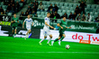 Marvin Senger and Petr Schwarz participate in a PKO Ekstraklasa match between WKS Slask Wr...