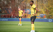 Lisandro Semedo participates in the game between Wieczysta Krakow and Polonia Bytom in Kra...