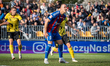 Kamil Wojtyra participates in the game between Wieczysta Krakow and Polonia Bytom in Krako...