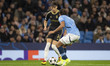 Manuel Akanjhi #25 of Manchester City F.C tackles Veljko Birmancevic #14 of AC Sparta Prah...