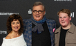 Hape Kerkeling, a German actor, Julius Weckauf, a German actor, and Isabel Varell, a Germa...