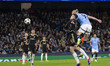 Erling Haaland #9 of Manchester City F.C. scores a goal, making the score 3-0, during the...