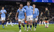 Matheus Nunes #27 of Manchester City F.C. celebrates his goal during the UEFA Champions Le...
