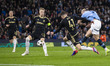 Erling Haaland #9 of Manchester City F.C. scores a goal during the UEFA Champions League L...