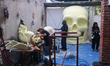 GK Crew Collective manufactures two floats using cardboard and resin for the Day of the De...