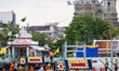 Thousands of well-wishers turn up along the shores of the Chao Phraya River in Bangkok, Th...