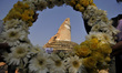 Nepalese people hold bouquet flower to offer homage towards decreased ones, who died in la...