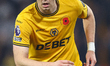 Jorgen Strand Larsen of Wolves participates in the Premier League match between Wolverhamp...