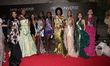 (L-R) Miss Sri Lanka Melloney Dassanayake, Miss Malta Beatrice Njoya, Miss Suriname Pooja...
