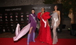 (L-R) Miss Czech Republic Marie Danci, Miss Martinique Angelique Angarni-Filopon, and Miss...