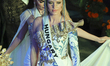 Miss Hungary Nora Kenez walks on the runway during the Miss Universe Catrinas Gala at Anti...