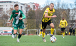 Tomasz Kaczmarek and Pawel Lysiak participate in the game between Wieczysta Krakow and Oli...
