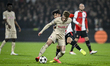 Red Bull Salzburg midfielder Bobby Clark and Feyenoord Rotterdam midfielder Inbeom Hwang p...