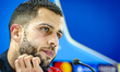 Feyenoord Rotterdam defender David Hancko attends the press conference after the match bet...