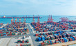 A photo taken on November 7, 2024, shows a working scene at the container terminal of Rizh...