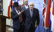  Riyad Mansour Palestinian Ambassador to the UN with co-signatories of a letter calling fo...