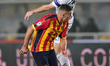 Nikola Krstovic of US Lecce is in action during the Serie A match between US Lecce and Emp...
