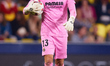 Diego Conde of Villarreal CF holds the ball during the LaLiga EA Sports match between Vill...