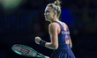 Jaquesline Cristian of Romania celebrates a point during the Billie Jean King Cup match be...