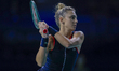 In Malaga, Spain, on November 14, 2024, Jaquesline Cristian of Romania plays a backhand du...