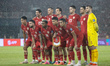 Indonesia players pose for photos before the FIFA World Cup Asian 3rd Qualifier Group C ma...