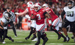 Wisconsin Badgers running back Tawee Walker #3 takes the ball upfield against the Oregon D...