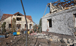 Houses are damaged by a large-scale Russian missile strike in the Odesa region, Ukraine, o...