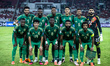 Saudi Arabia players pose for a team group photo before the FIFA World Cup Asian 3rd Quali...