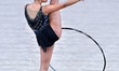 Habiba Aly of Egypt performs the Hoop exercise during the International Rhythmic Gymnastic...