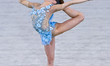 Alina Rechkina of Belarus performs the Ball exercise during the International Rhythmic Gym...