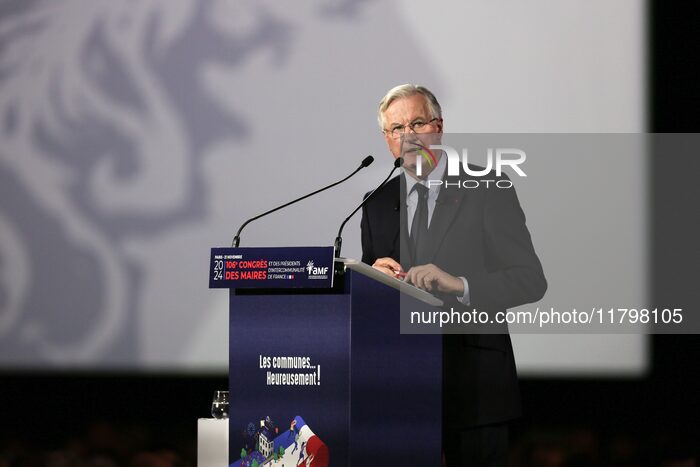 Prime Minister Michel Barnier Meets French Mayors In Paris