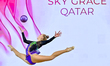 Natalya Usova of Uzbekistan competes in the Ball final of the International Rhythmic Gymna...