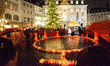 365 candles with the symbol of a woman are illuminated in front of the Townhall as hundred...