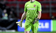 FC Twente goalkeeper Lars Unnerstall participates in the match between Twente and Union Si...