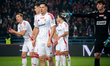 Stefan Feiertag and his teammates play during the game between Wisla Krakow and LKS Lodz i...