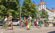 In Neuburg an der Donau, Germany, on July 9, 2023, the city hosts a grand historical parad...