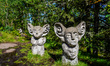 A general view of the Trollparken Garpes Vanner sculpture park is seen in Gamleby, Sweden,...