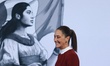 Mexico's President Claudia Sheinbaum speaks during a briefing conference to announce that,...