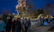 The historic center of Abensberg, Bavaria, Germany, on December 5, 2024, becomes a festive...