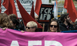  Thousands of demonstrators during a protest against the right-wing conservative Alternati...