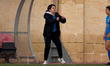 Dorianne Theuma, head coach of Swieqi United, gestures during the Assikura Women's Super C...