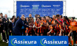 In Ta' Qali, Malta, on December 8, 2024, Malta FA President Bjorn Vassallo hands over the...