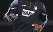 Oliver Baumann of TSG 1899 Hoffenheim warms up before the UEFA Europa League match between...