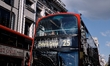 A red double decker bus in London 