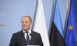 Polish Prime Minister Donald Tusk addresses the media after talks with Estonia's Prime Min...