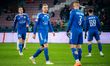 Kamil Drygas and his teammates of Miedz play during the game between Wisla Krakow and Mied...