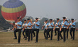 The Indian Air Force (IAF) officers perform a drill during the full dress rehearsal ahead...