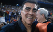Gustavo Quinteros, coach of Velez Sarsfield, is moved after becoming the 2024 Professional...