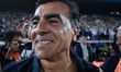 Gustavo Quinteros, coach of Velez Sarsfield, is moved after becoming the 2024 Professional...