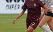 Samantha Meza #15 of Dallas Trinity FC drives the ball forward against Brooklyn FC during...